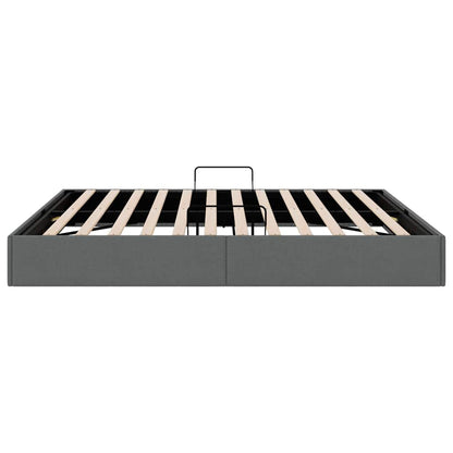 vidaXL Storage Bed with Mattress Dark Grey 193 x 203 cm Fabric