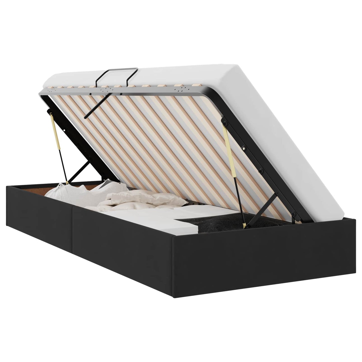 vidaXL Storage Bed with Headboard Black 90 x 190 cm Velvet