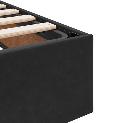 vidaXL Storage Bed with Storage Black 135 x 190 cm Velvet