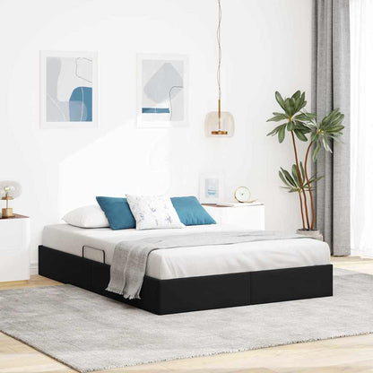 vidaXL Storage Bed with Storage Black 135 x 190 cm Velvet