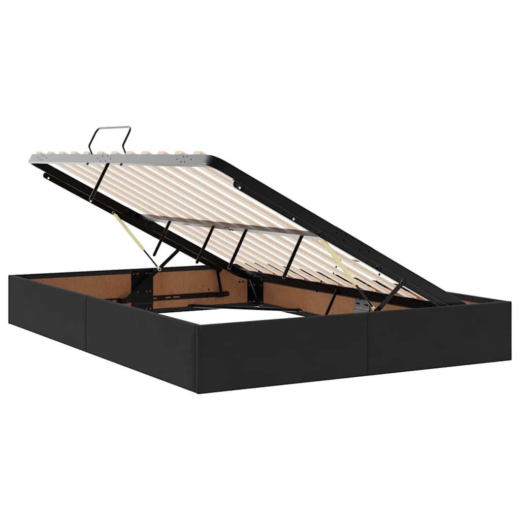 vidaXL Storage Bed with Storage Black 135 x 190 cm Velvet