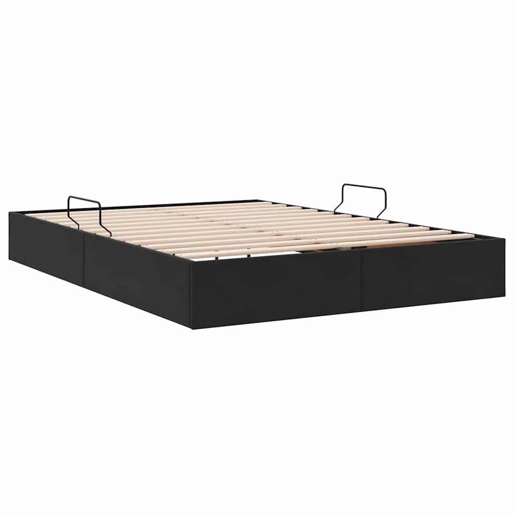 vidaXL Storage Bed with Storage Black 135 x 190 cm Velvet