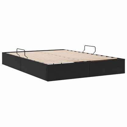 vidaXL Storage Bed with Storage Black 135 x 190 cm Velvet