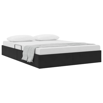 vidaXL Storage Bed with Storage Black 135 x 190 cm Velvet