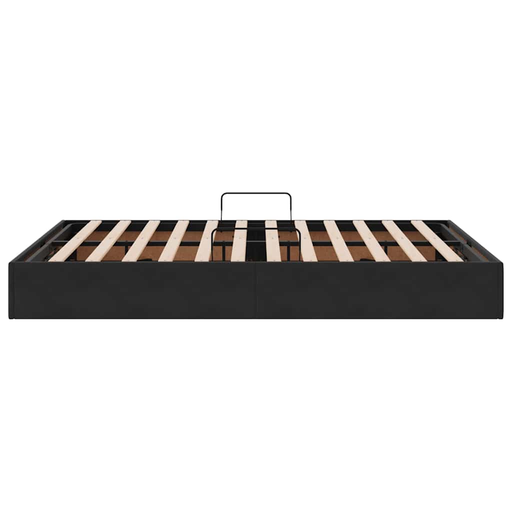 vidaXL Storage Bed with Storage Black 135 x 190 cm Velvet