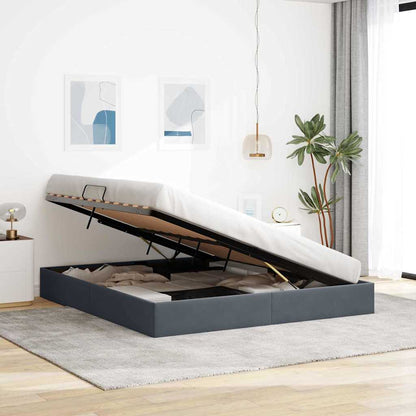 vidaXL Storage Bed with Storage Dark Grey 180 x 200 cm Velvet