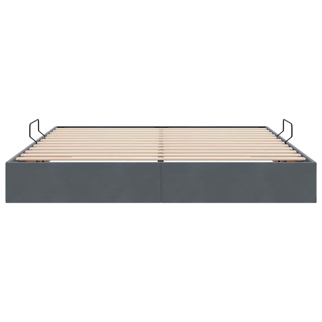 vidaXL Storage Bed with Storage Dark Grey 180 x 200 cm Velvet