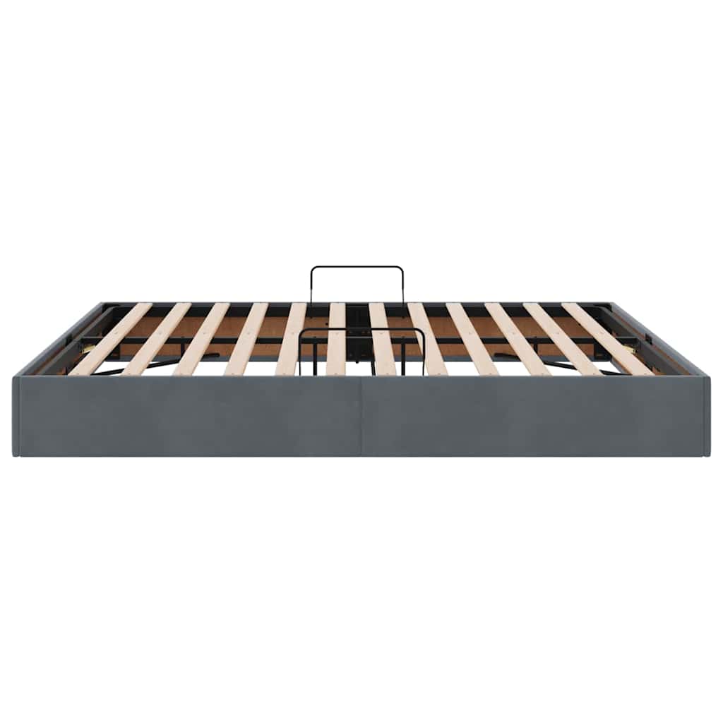 vidaXL Storage Bed with Storage Dark Grey 180 x 200 cm Velvet