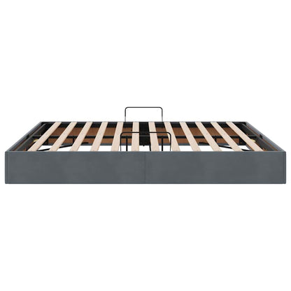 vidaXL Storage Bed with Storage Dark Grey 180 x 200 cm Velvet