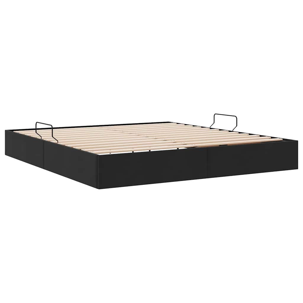 vidaXL Storage Bed with Storage Black 180 x 200 cm Velvet