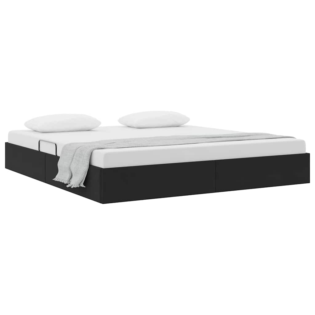 vidaXL Storage Bed with Storage Black 180 x 200 cm Velvet