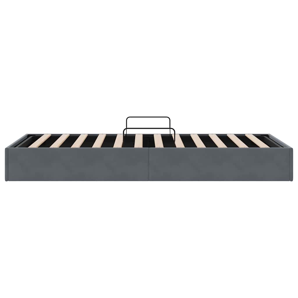 vidaXL Storage Bed with Mattress Dark Grey 100 x 190 cm Velvet