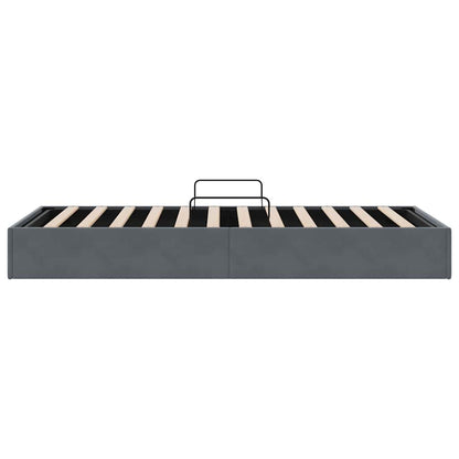 vidaXL Storage Bed with Mattress Dark Grey 100 x 190 cm Velvet