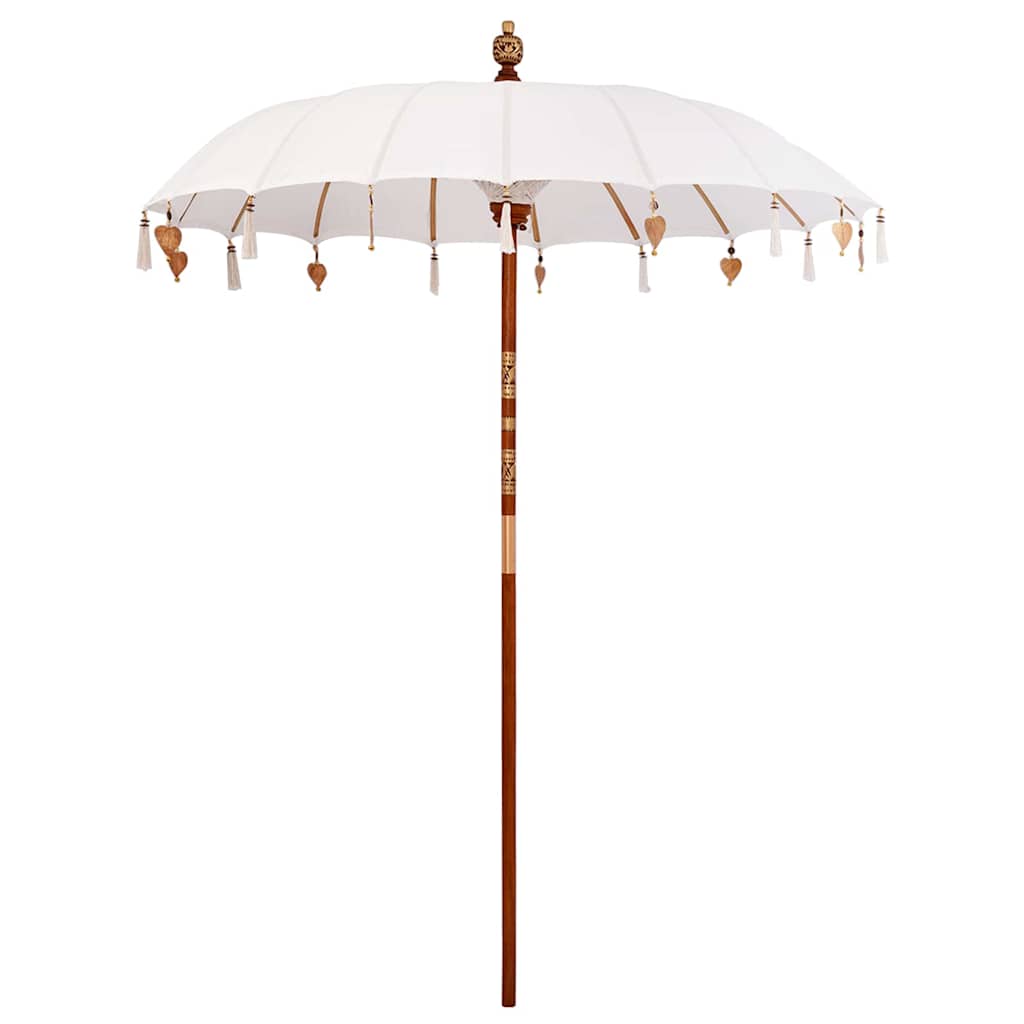 vidaXL Balinese Parasol with Base Cream 185 x 185 x 260 cm