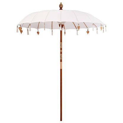 vidaXL Balinese Parasol with Base Cream 185 x 185 x 260 cm