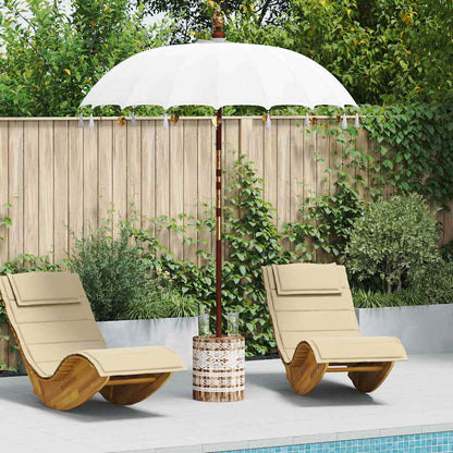 vidaXL Balinese Parasol with Base Cream 185 x 185 x 260 cm