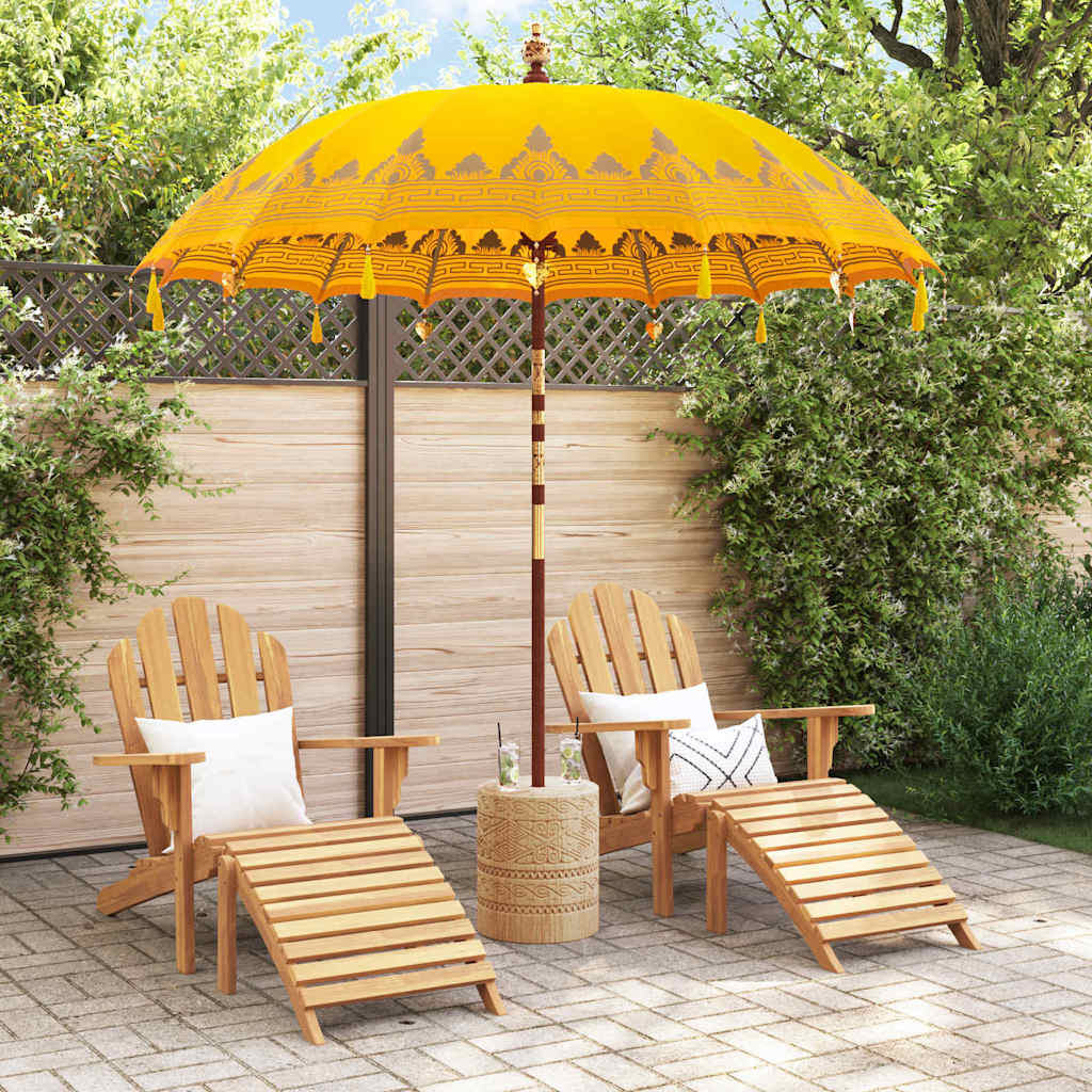 vidaXL Balinese Parasol Yellow 215 x 215 x 260 cm