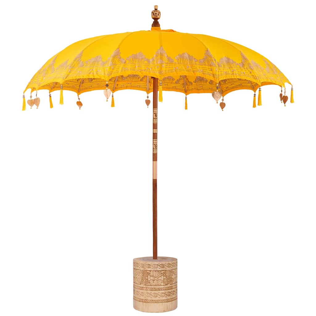 vidaXL Balinese Parasol Yellow 215 x 215 x 260 cm