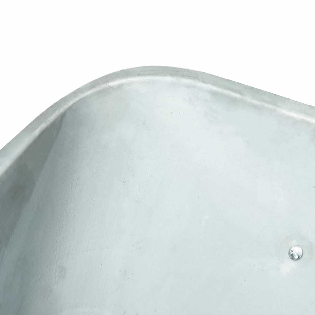vidaXL Wheelbarrow Silver and Black 137 x 60 x 65.5 cm Steel