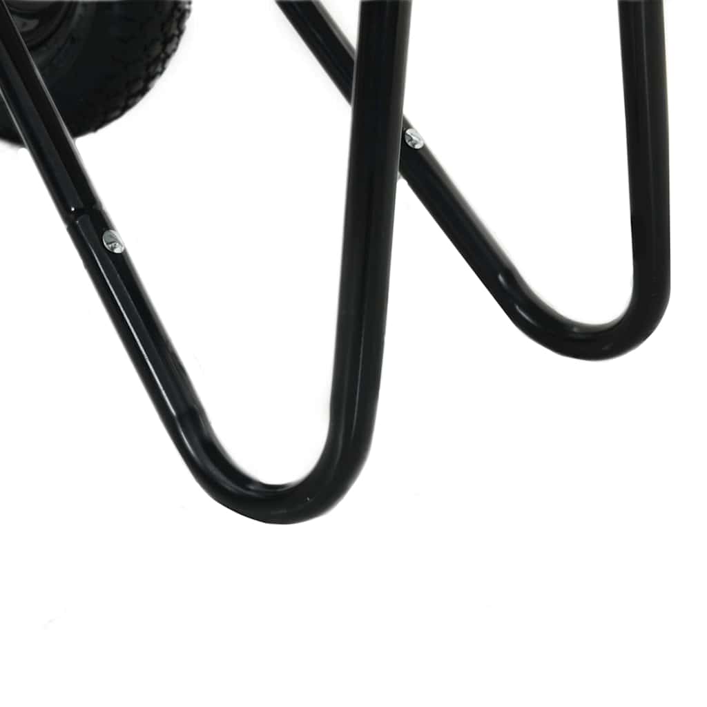 vidaXL Wheelbarrow Silver and Black 137 x 60 x 65.5 cm Steel