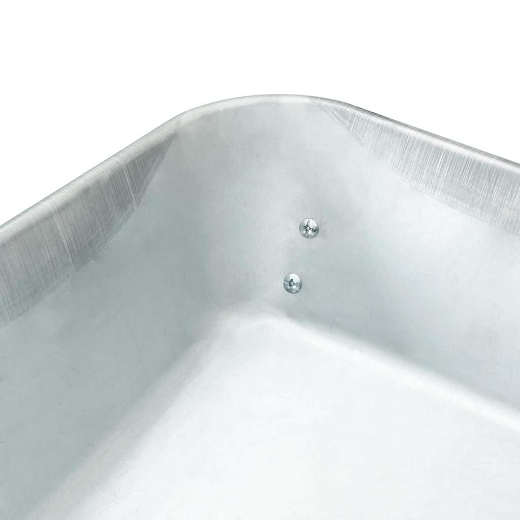 vidaXL Wheelbarrow Silver and Black 124 x 73 x 65 cm Steel