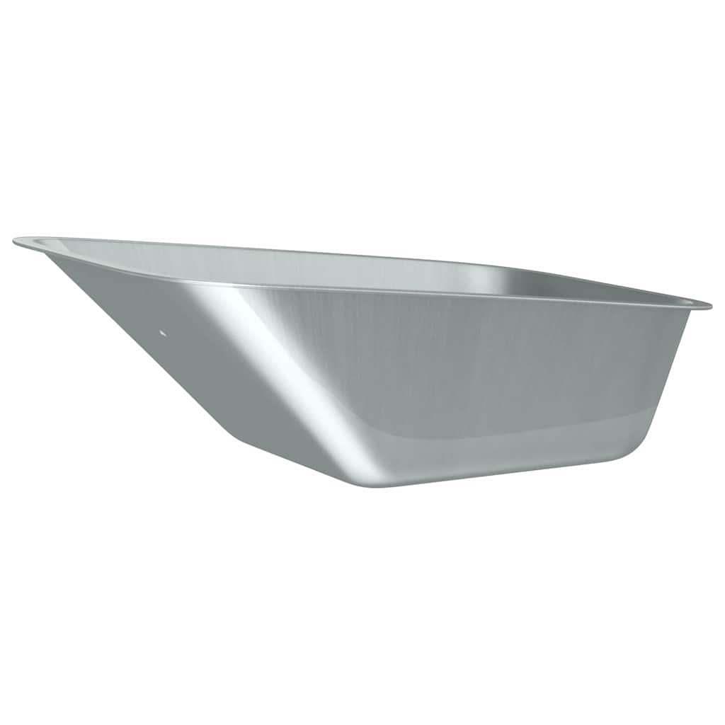 vidaXL Wheelbarrow Tray Replacement Silver 88 x 60 x 32 cm Steel