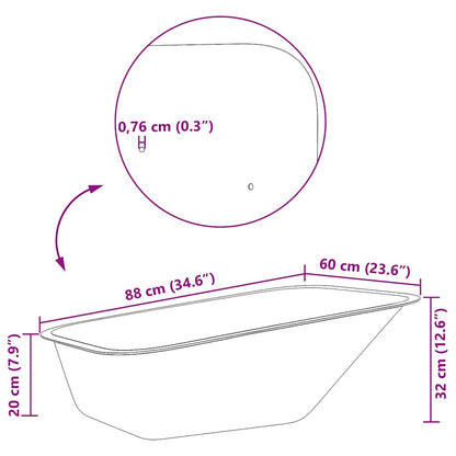 vidaXL Wheelbarrow Tray Replacement Silver 88 x 60 x 32 cm Steel
