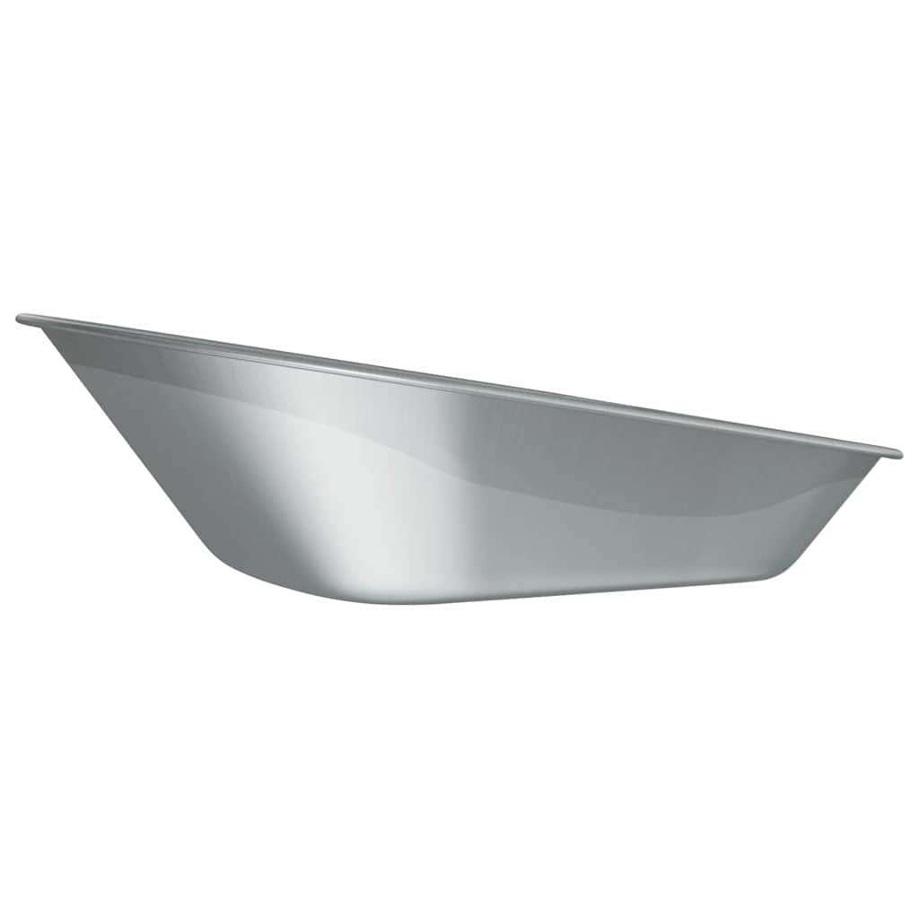 vidaXL Wheelbarrow Tray Replacement Silver 90 x 63 x 28 cm Steel