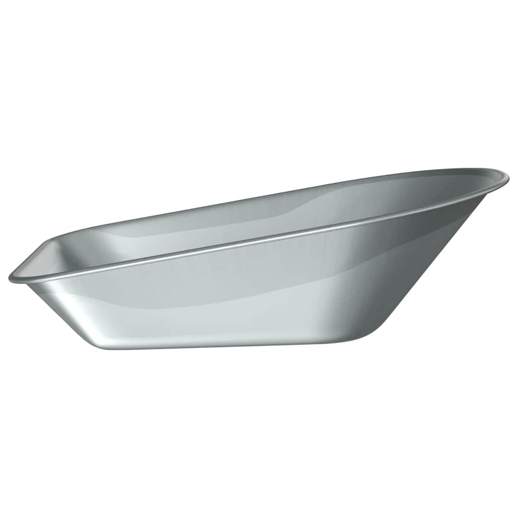 vidaXL Wheelbarrow Tray Replacement Silver 90 x 63 x 28 cm Steel