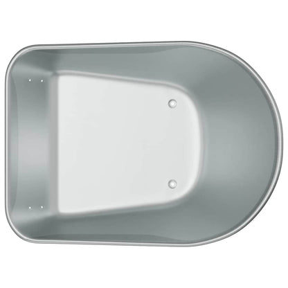 vidaXL Wheelbarrow Tray Replacement Silver 90 x 63 x 28 cm Steel