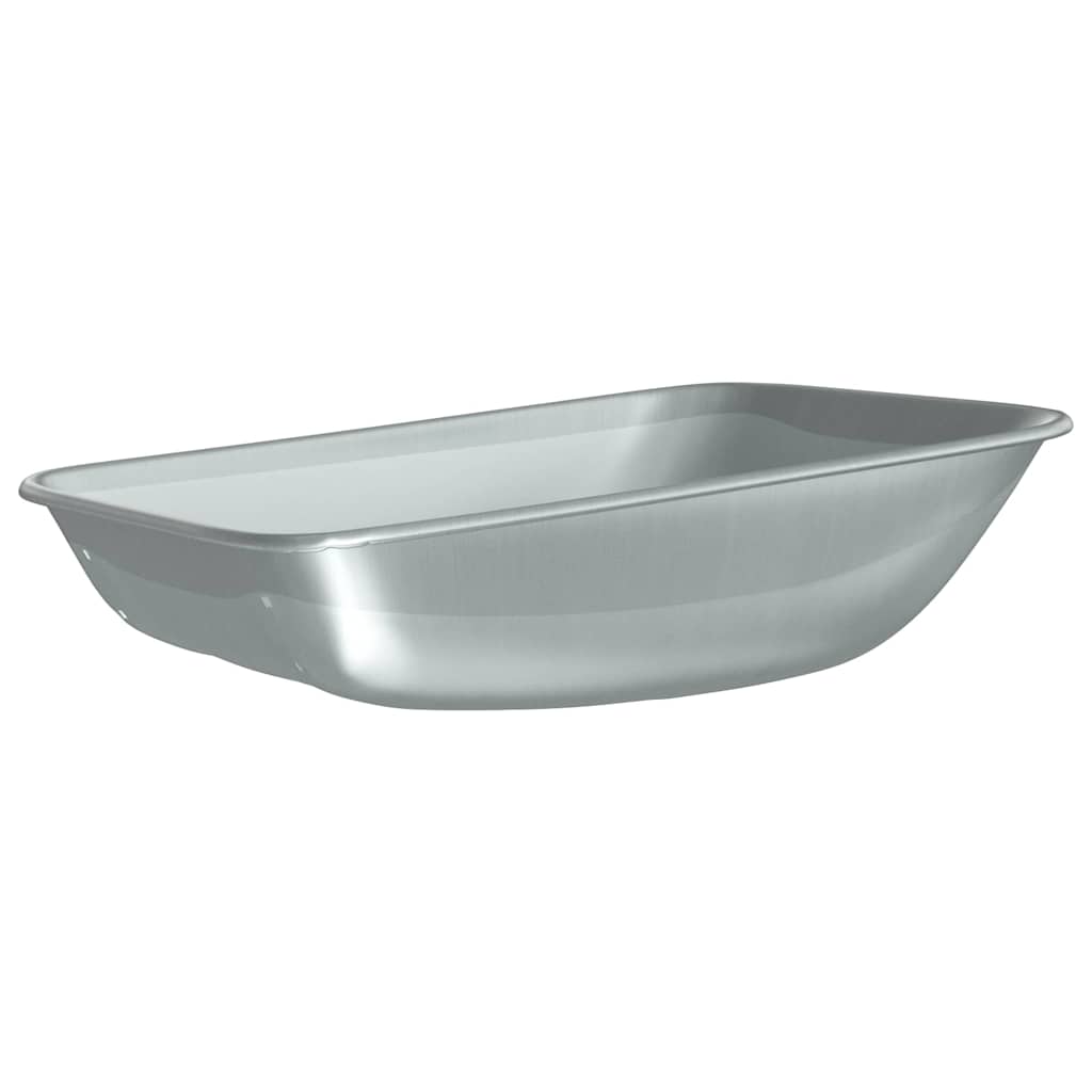 vidaXL Wheelbarrow Tray Replacement Silver 80 x 60 x 25 cm Steel