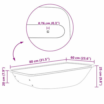 vidaXL Wheelbarrow Tray Replacement Silver 80 x 60 x 25 cm Steel