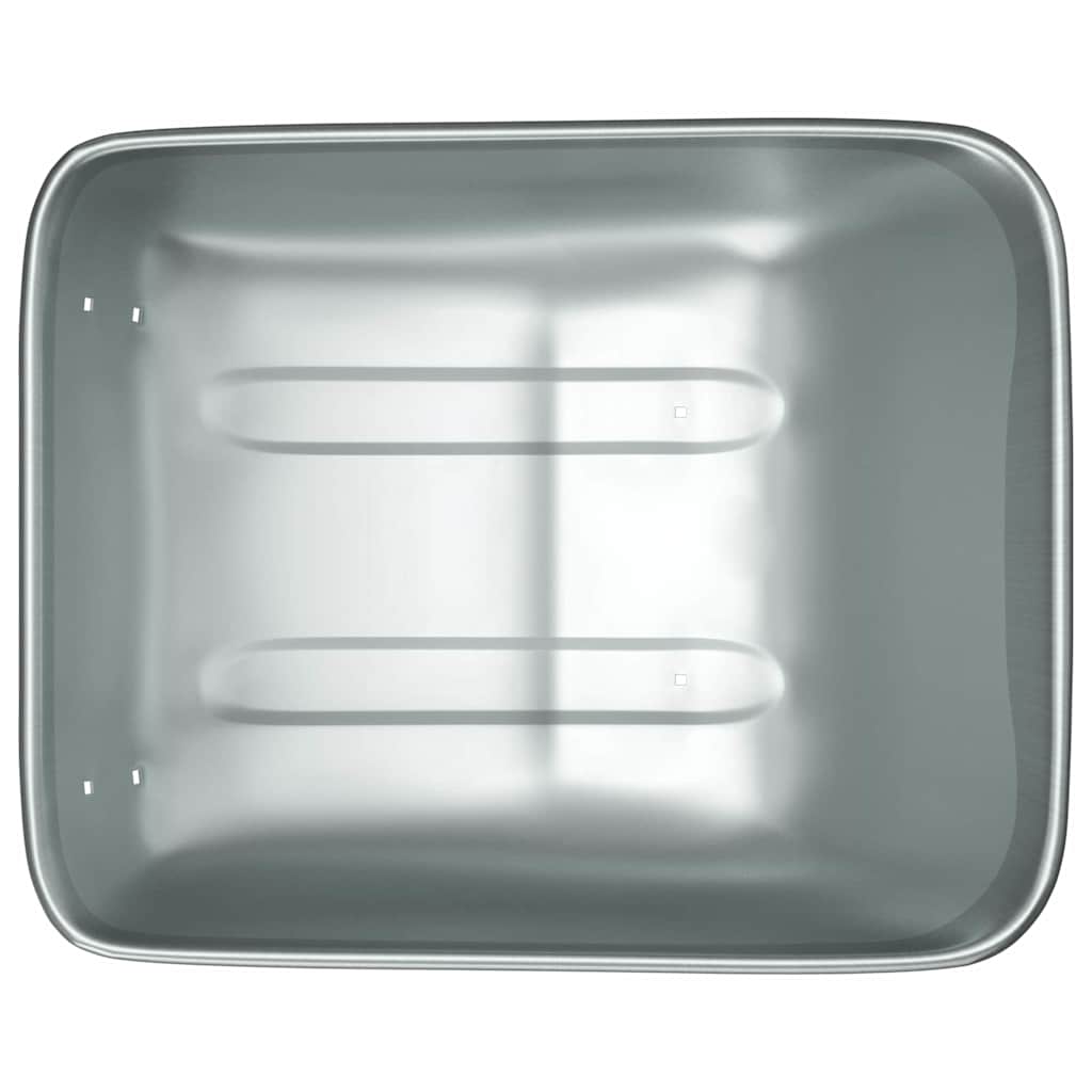 vidaXL Wheelbarrow Tray Replacement Silver 80 x 60 x 25 cm Steel