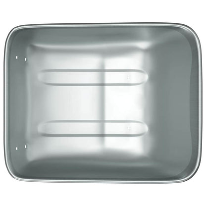 vidaXL Wheelbarrow Tray Replacement Silver 80 x 60 x 25 cm Steel