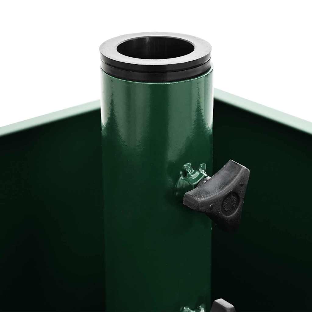 vidaXL Parasol Base Manual Green 45 x 45 x 45 cm Steel