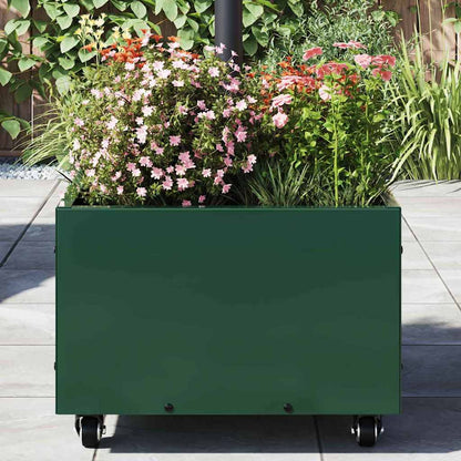 vidaXL Parasol Base Manual Green 45 x 45 x 45 cm Steel