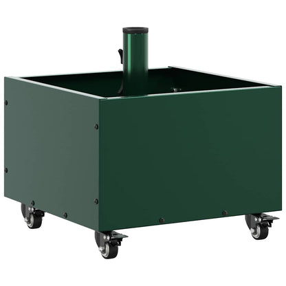 vidaXL Parasol Base Manual Green 45 x 45 x 45 cm Steel
