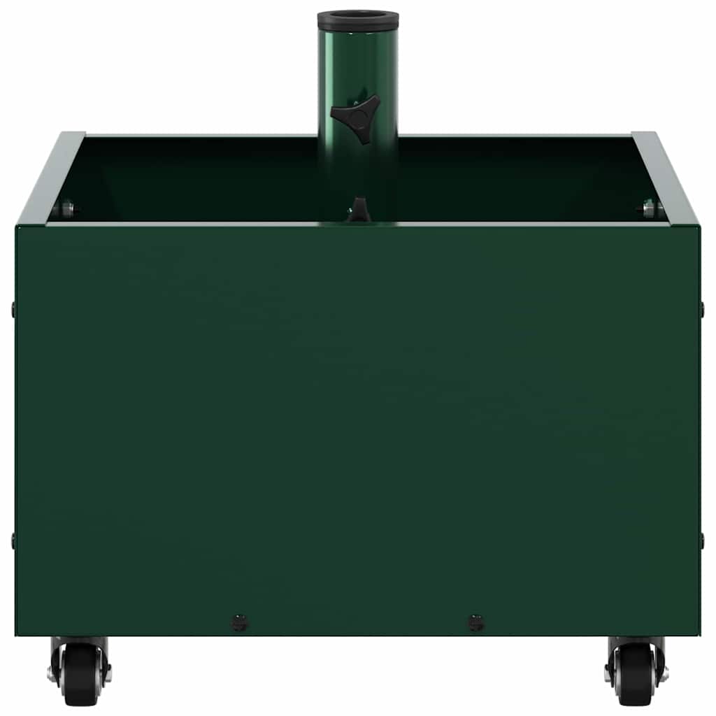 vidaXL Parasol Base Manual Green 45 x 45 x 45 cm Steel