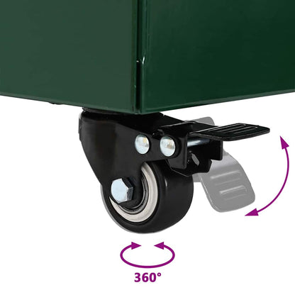 vidaXL Parasol Base Manual Green 45 x 45 x 45 cm Steel