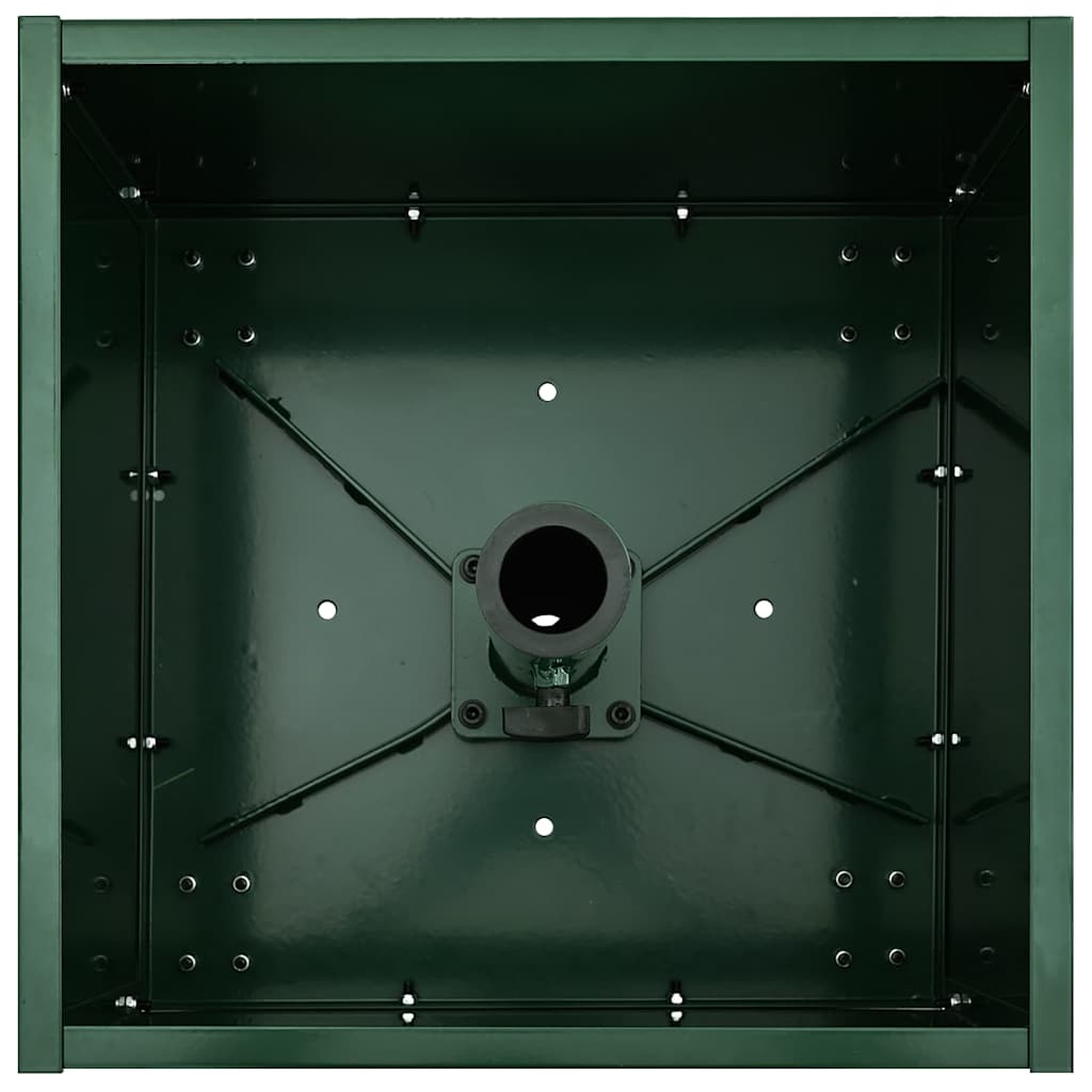 vidaXL Parasol Base Manual Green 45 x 45 x 45 cm Steel