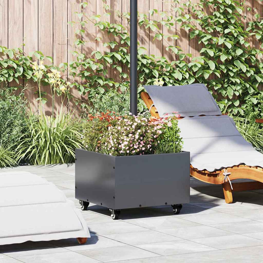vidaXL Parasol Base Manual Anthracite 45 x 45 x 45 cm Steel