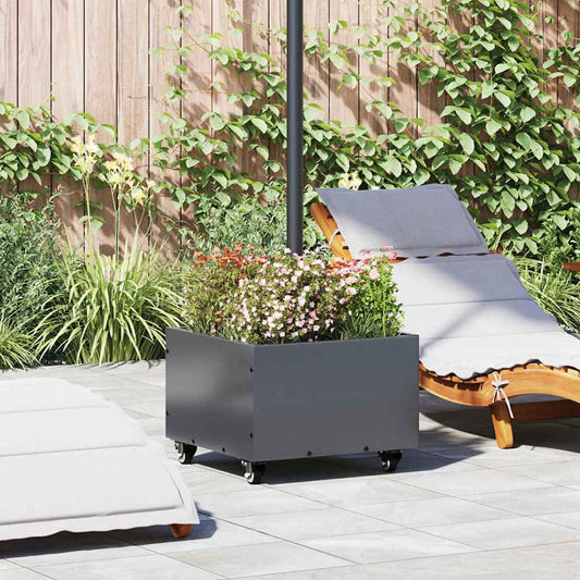 vidaXL Parasol Base Manual Anthracite 45 x 45 x 45 cm Steel