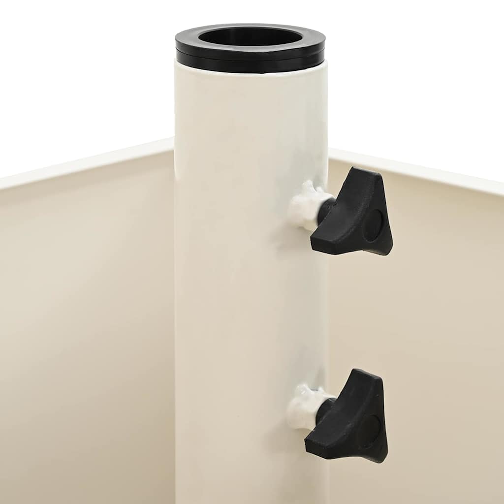 vidaXL Parasol Base Manual White 45 x 45 x 45 cm Steel