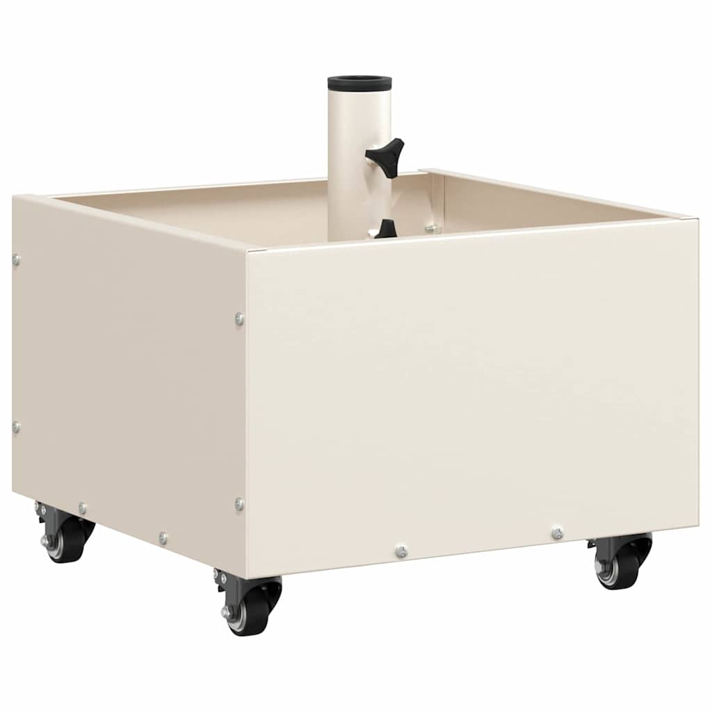 vidaXL Parasol Base Manual White 45 x 45 x 45 cm Steel