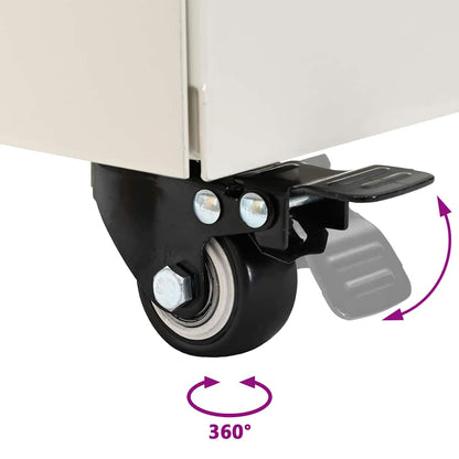 vidaXL Parasol Base Manual White 45 x 45 x 45 cm Steel