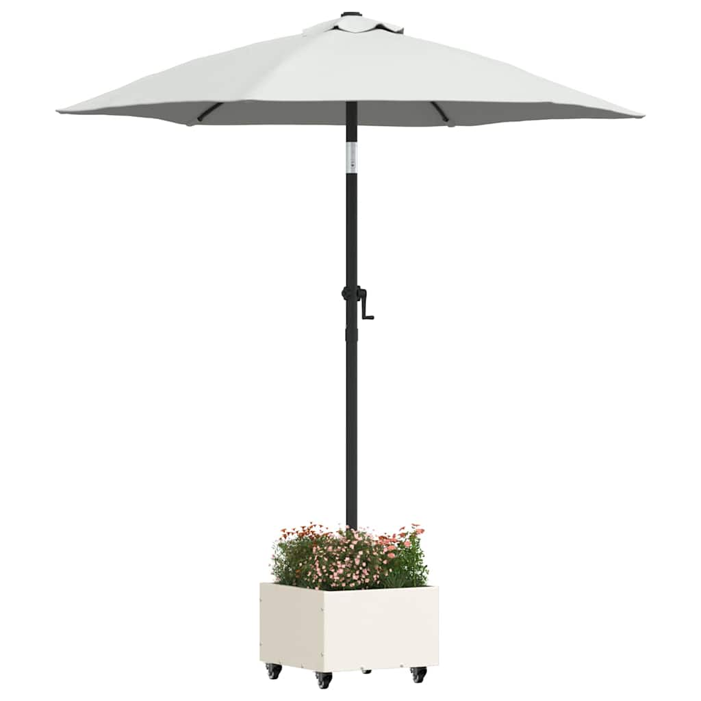 vidaXL Parasol Base Manual White 45 x 45 x 45 cm Steel