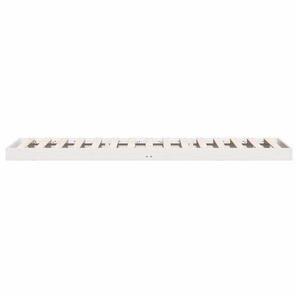 vidaXL Floor Bed Frame White 80 x 210 cm Solid Pine Wood