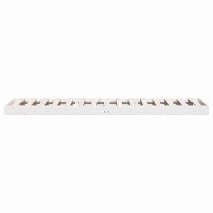 vidaXL Floor Bed Frame White 80 x 220 cm Solid Pine Wood
