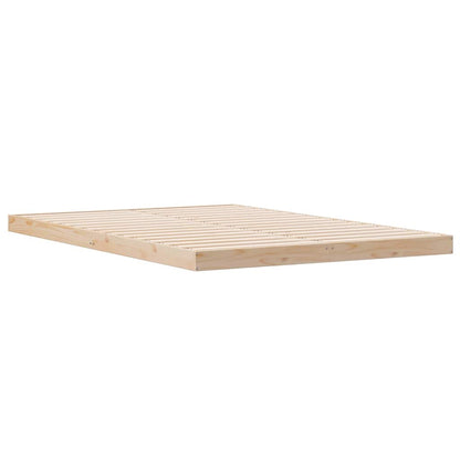 vidaXL Floor Bed Frame Natural 140 x 220 cm Solid Pine Wood