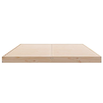 vidaXL Floor Bed Frame Natural 140 x 220 cm Solid Pine Wood